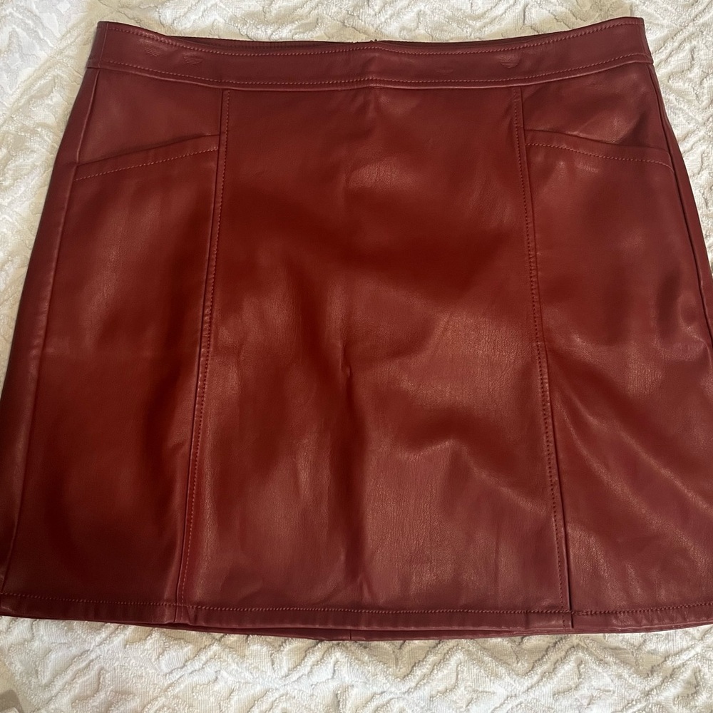LOFT Faux  Leather Skirt